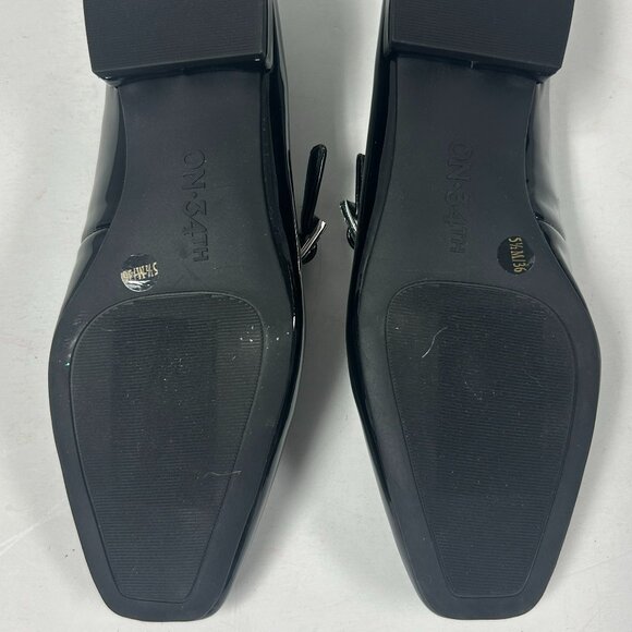 On 34th Women's Saadet Rhinestone Buckle Mary Jane Black Flats Size 5.5 M - Picture 4 of 6